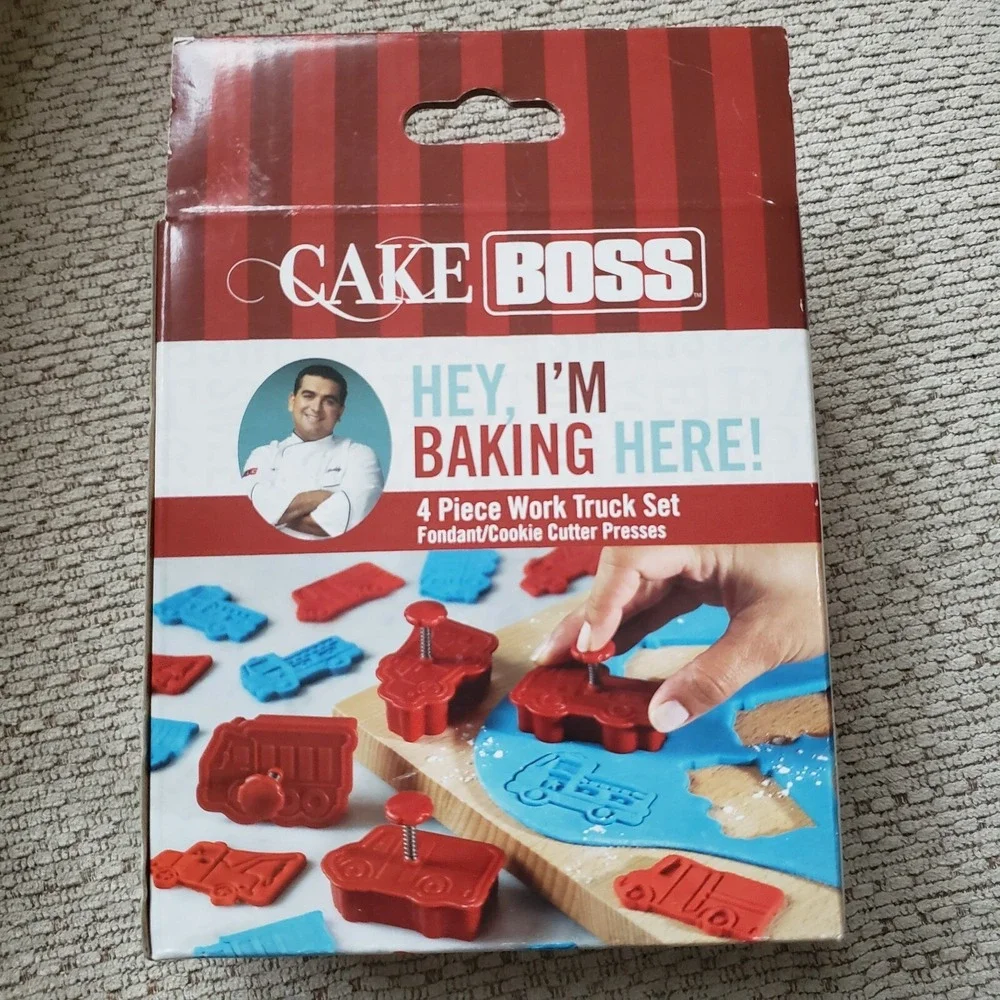 Cake Boss 4 Piece Work Truck Set - Fondant, Cookie Cutter Presses Buddy Valastro